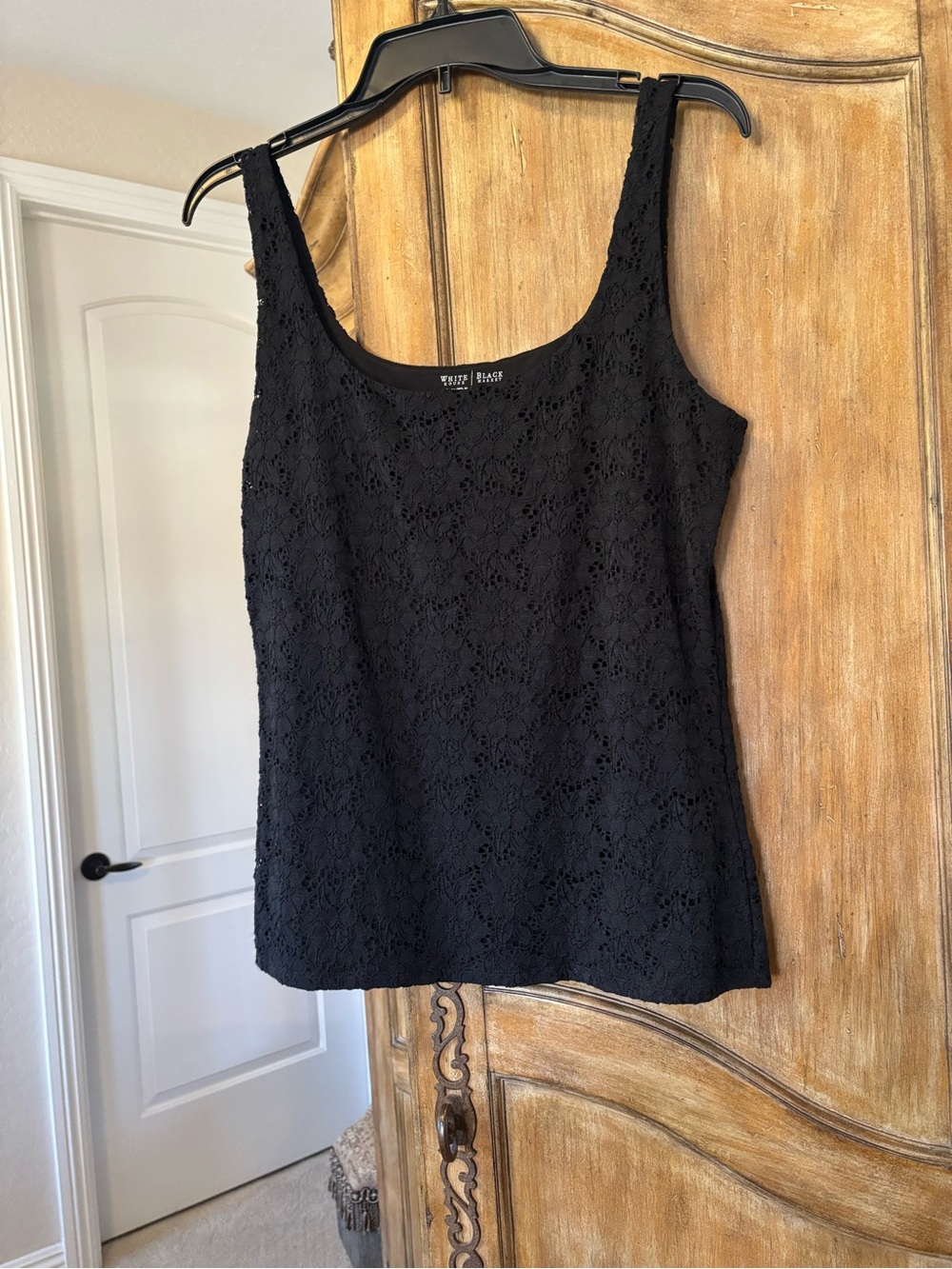 White House Black Market Black Lace Camisole Tank